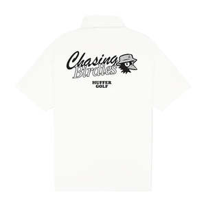 Golf Polos: Huffer Mens Classic SS Polo Chase - Chalk