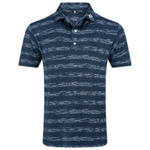 FootJoy Ikat Stripe Lisle Polo - Navy