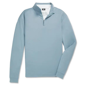 Footjoy Golf: FootJoy Tonal Deco Diamond Quarter Zip - Steel Blue