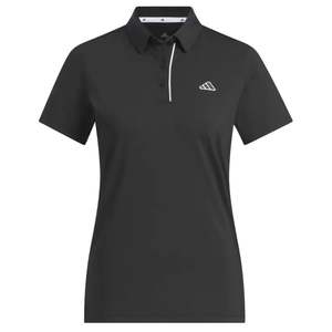 Adidas Ladies Short Sleeve Polo Shirt - Black