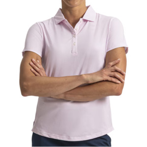 Footjoy Golf: FootJoy Ladies Speckle Lisle Polo - Light Pink