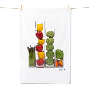 Tea Towels: Veg Vases Tea Towel
