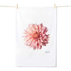 Tea Towels: Dahlia Flower Tea Towel