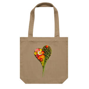 Tote Bags: Poppy Heart Tote Bag