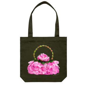 Tote Bags: Peony Petal Bag Tote Bag