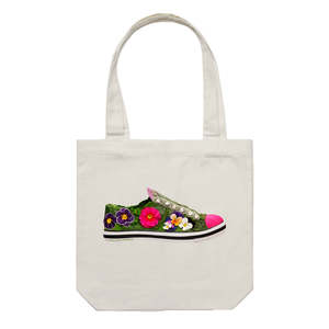 Tote Bags: Pansy Shoe Tote Bag