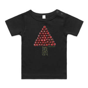 Organic Infant Wee Tees: Christmas Cherry Tree Infant Wee Tee
