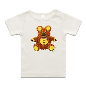 Organic Infant Wee Tees: Chrysanthemum Teddy Bear Infant Wee Tee