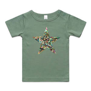 Organic Infant Wee Tees: Paua Star Infant Wee Tee