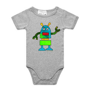 Organic Infant Baby Grows: Robot Infant Babygrow