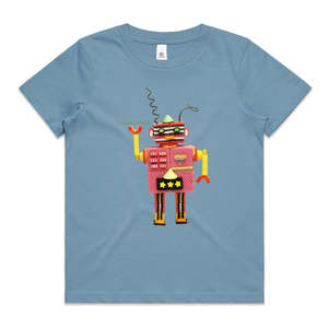 Kids Cotton Tee Shirts: Allsorts Robot Kids Tee Shirt