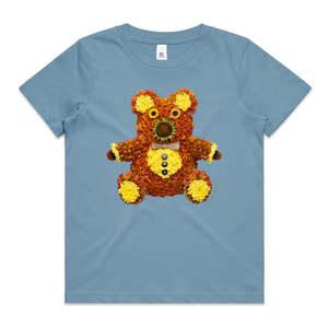 Chrysanthemum Teddy Bear Kids Tee Shirt