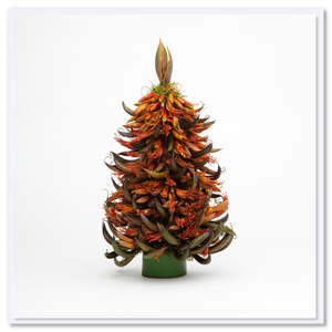 Christmas Flax Tree Greeting Card