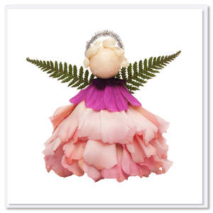 Greeting Cards: Christmas Pink Angel Greeting Card