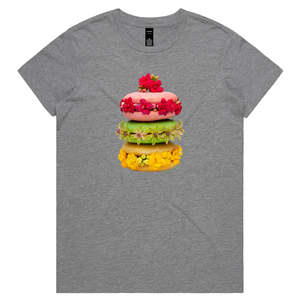 Womans Cotton Tee Shirts: Macaroon Stack Woman's Tee Shirt