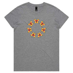 Womans Cotton Tee Shirts: Parrot Butterflies Woman's Tee Shirt