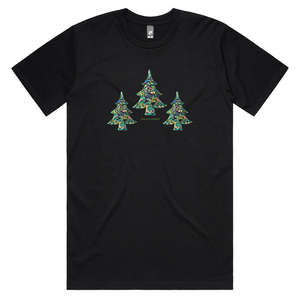 Christmas Paua Trees Men's Tee Shirt
