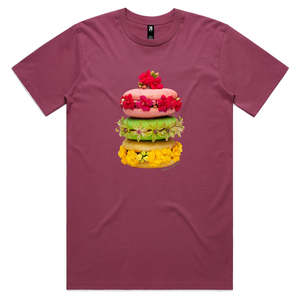 Mens Cotton Tee Shirts: Macaroon Stack Men's Tee Shirt