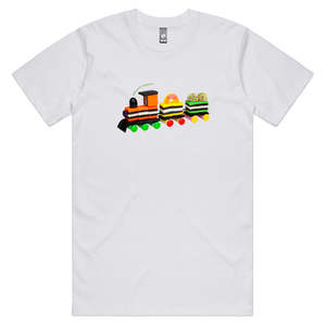 Mens Cotton Tee Shirts: Liquorice Allsorts Train Men's Tee Shirt