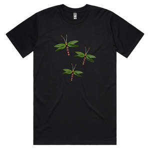 Mens Cotton Tee Shirts: Olive Dragonfly Men's Tee Shirt