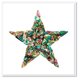 Paua Star Greeting Card