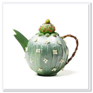 Greeting Cards: Silver Leucadendron Teapot Greeting Card
