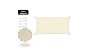 HOME: Waterproof 2x5m Sun Shade Sail Patio Sunscreen Awning Canopy Screen