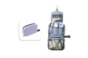 Health Care: Grey Travel Toiletries Makeup Storage Organizer Travel bag Cosmetic Hook