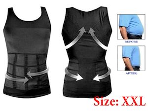 Health Care: Mens Slimming Shaper Vest Abdomen Compression(XXL)