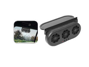 Digital: Dual Power Solar Ventilation Car Window Exhaust Fan Air Ciruclation Fan