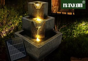 Outdoor: Solar Water Fountain Garden Features