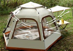 5 Man Camping Tent Instant Auto Pop Up Beach Shelter Sun Shade Picnic Hiking