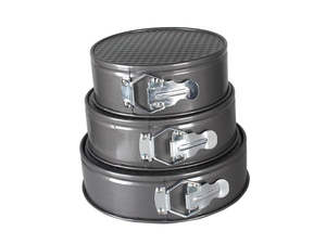 Home Living: 3 Piece Set Springform Round Baking Cake Pan Set