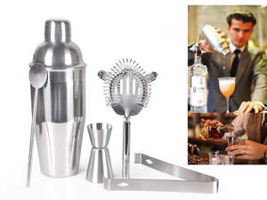 5pcs Stainless Steel Cocktail Shaker Set