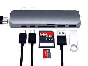 Type C HUB to 4K HDMI 7 in 1 Multiport Adapter for MacBook Pro