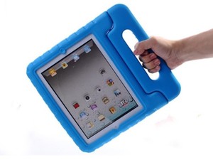 Computer: Blue Thick Foam EVA Cover Case Stand Handle for iPad Mini