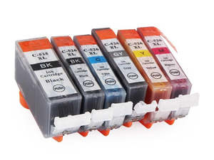 Computer: Ink Cartridges PGI-525 CLI-526 Set for Canon 6 PCS