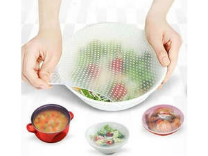 Kitchen: Reusable Silicone Cling Wrap 1PCS 200x200mm