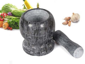 Kitchen: Mortar & Pestle Set Kitchen Ginger Garlic Herb