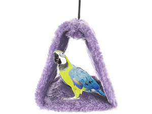 Pets: Bird Hammock Hanging Cave Cage Hut Tent Bed for Hamster Parrot