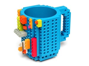 Home Living: Creative Build-On Brick Mug - Blue