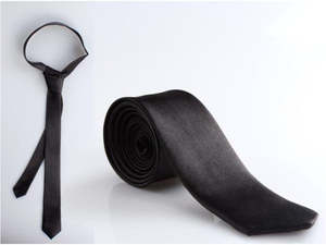 Health Care: Necktie, Ball Tie, Slim Tie-Black