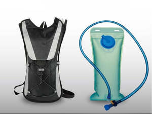 Health Care: Nylon Backpack with 2L Water Bladder for Outdoor Sports