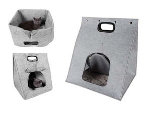 Pets: Cat Bed Pet Carrier Cat Cave Bed 3in1