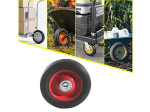 Home Living: 6" Flat Free Replacement Wheel - Solid Rubber Cart Tire