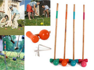 Home Living: Classic Croquet Set with Carry Bag
