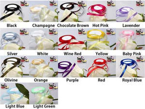 Home Living: Ribbon Satin 12mm Mixed colours-16 colors