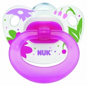 Products: NUK Silicone Pacifier - 1 piece - Print/ Pink- Less 20% off