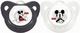 NUK Silicone Pacifier MICKEY MOUSE - Black & White 2pcs pack
