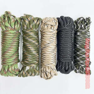Camping And Hiking: 550 4mm 7 Bracket Core Parachute Rope for Survival.